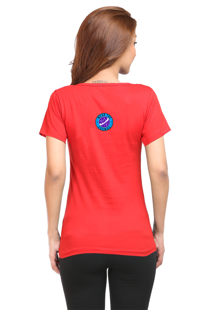 AIM FOR THE STARS WOMEN ROUND NECK T-SHIRT