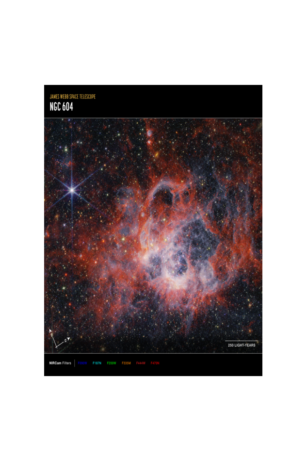 JWST FRAMED POSTER - NGC 604 18 X 24 inch