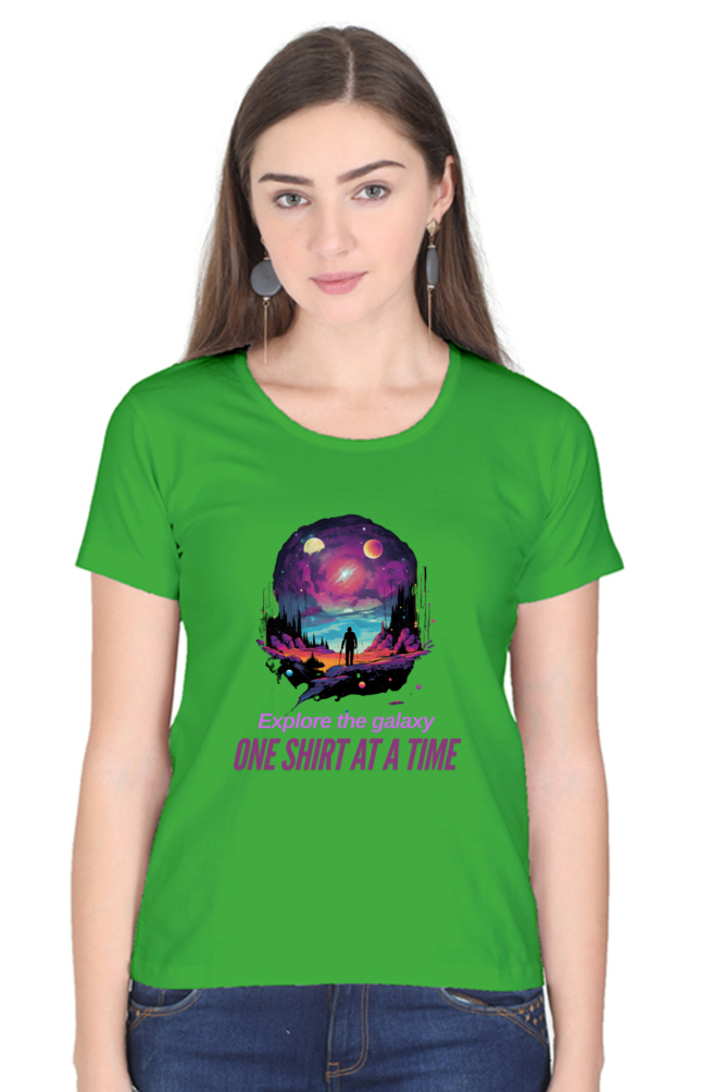 EXPLORE THE GALAXY WOMEN ROUND NECK T-SHIRT