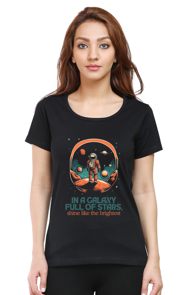 SHINING LIKE THE BRIGHTEST WOMEN ROUND NECK T-SHIRT