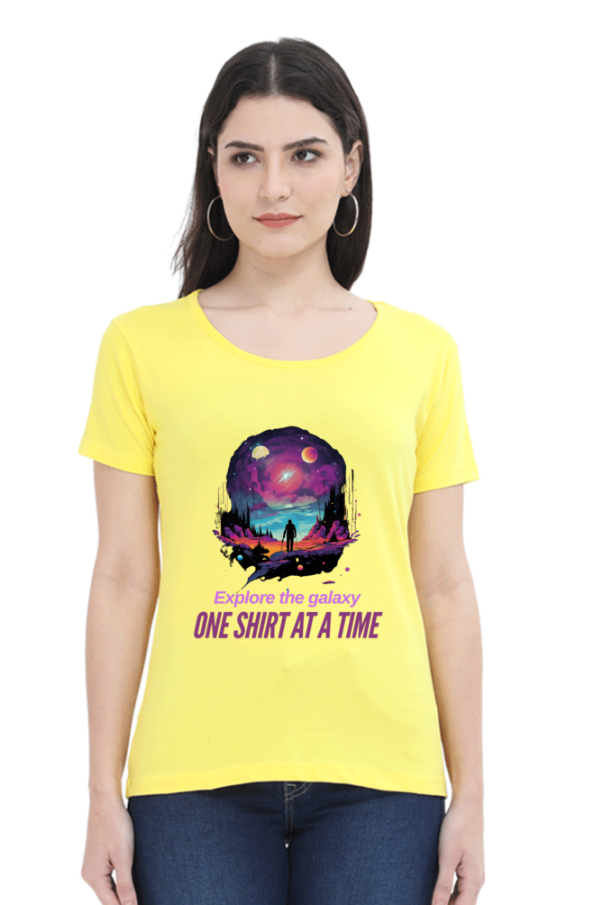 EXPLORE THE GALAXY WOMEN ROUND NECK T-SHIRT
