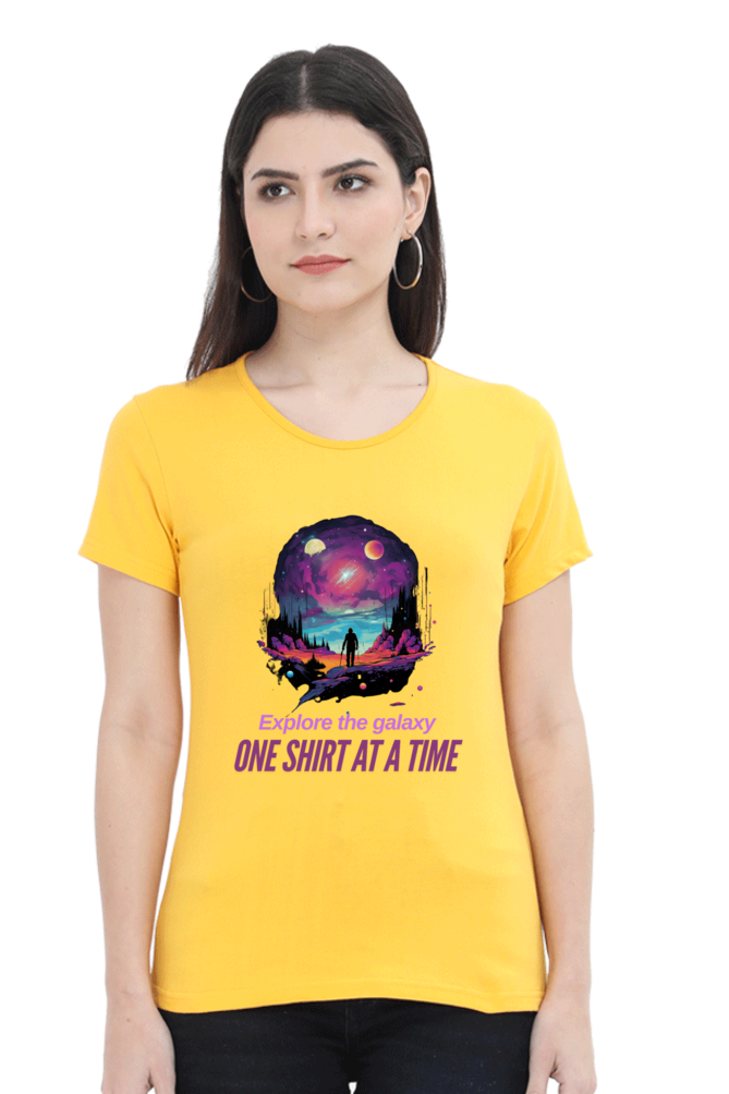 EXPLORE THE GALAXY WOMEN ROUND NECK T-SHIRT