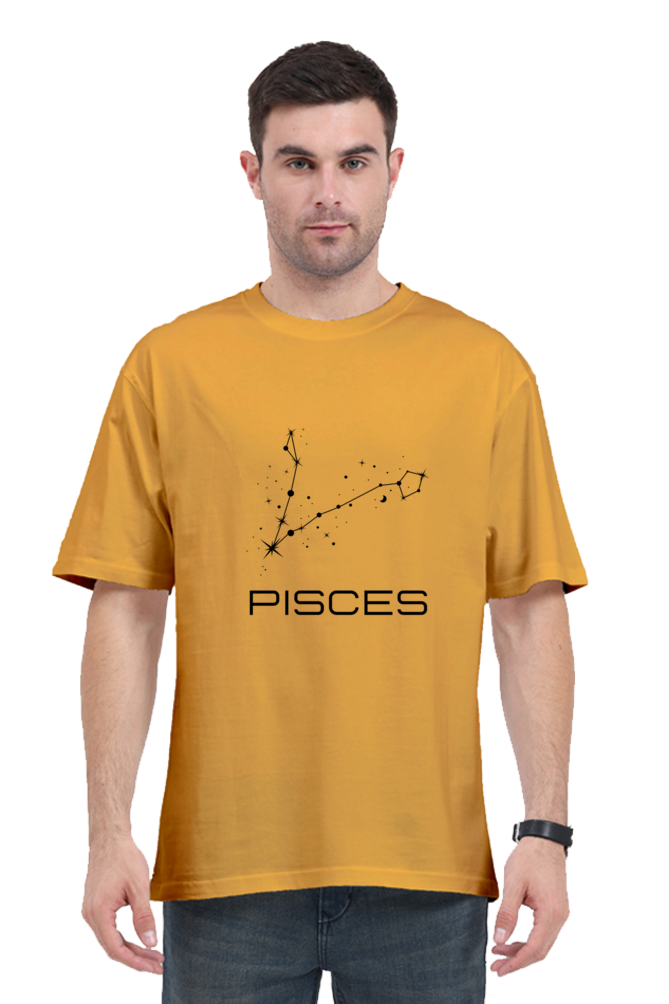 OVERSIZED LIGHT COLOUR T-SHIRT: PISCES ZODIAC SIGN | Astronomy | Zodiac | WearTheCosmos