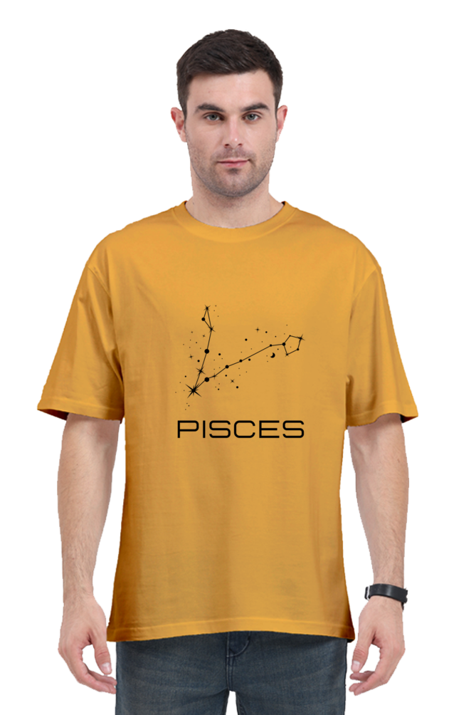 OVERSIZED LIGHT COLOUR T-SHIRT: PISCES ZODIAC SIGN | Astronomy | Zodiac | WearTheCosmos