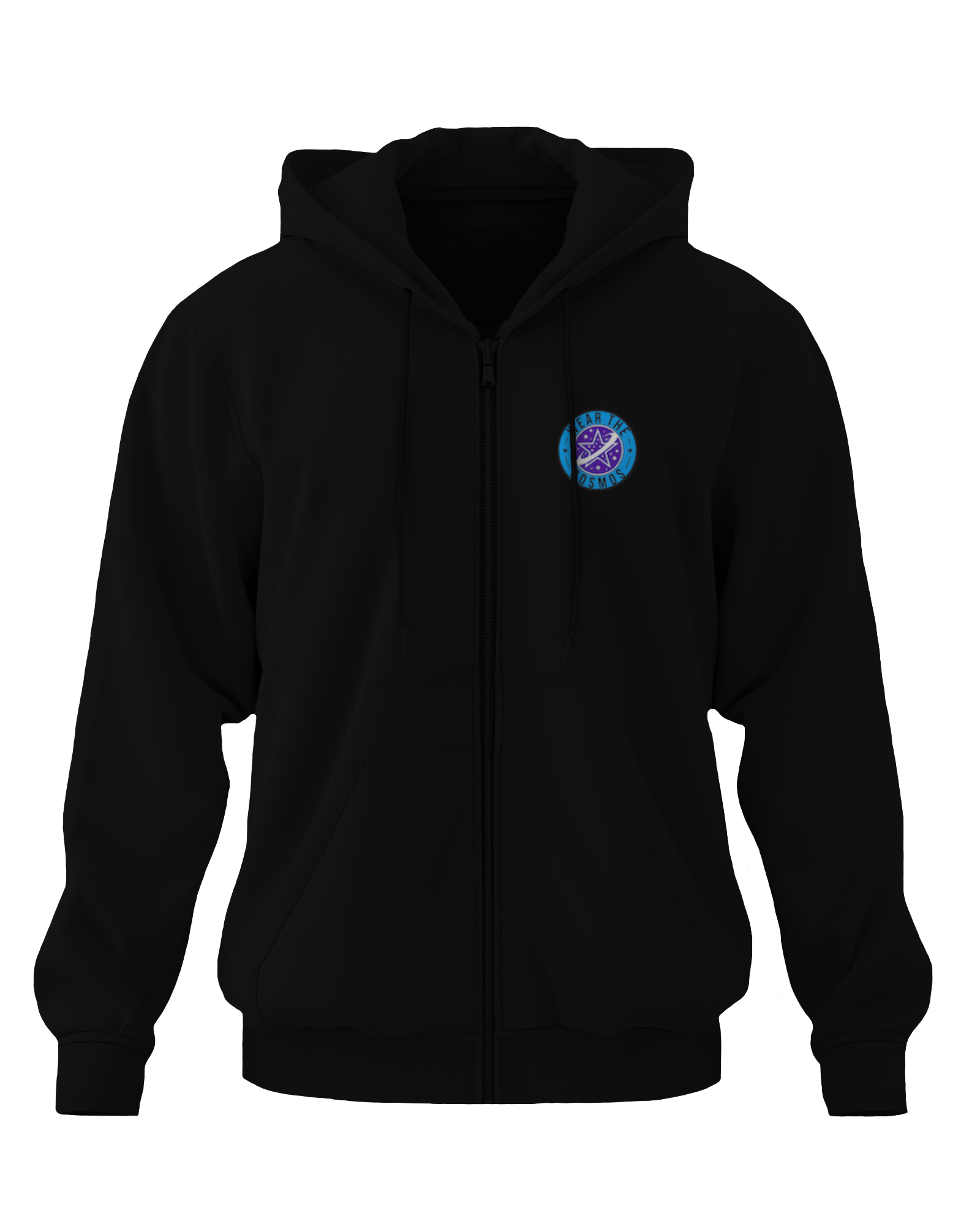 WE ARE JUST A SPECK -  UNISEX BLACK HEAVYWEIGHT ZIPPER HOODIE