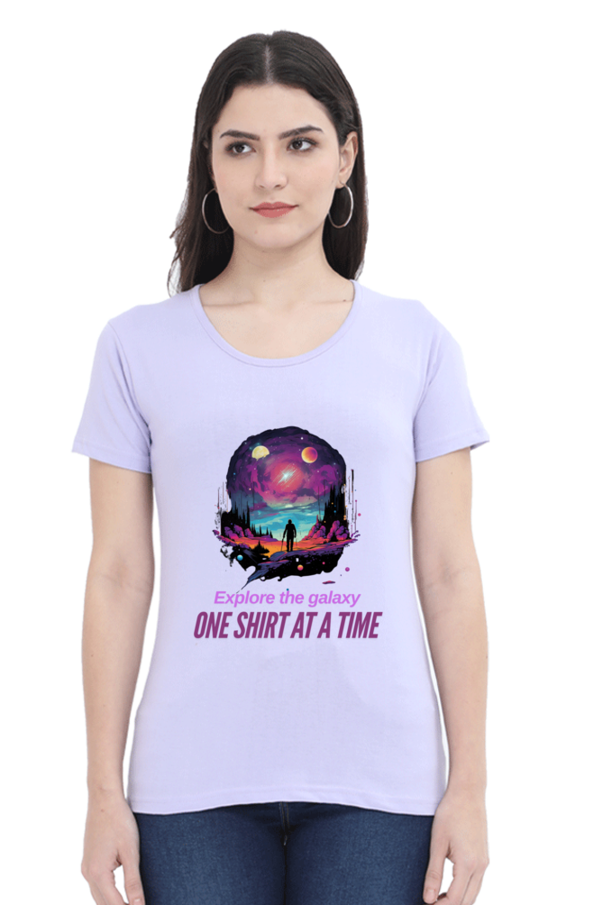 EXPLORE THE GALAXY WOMEN ROUND NECK T-SHIRT