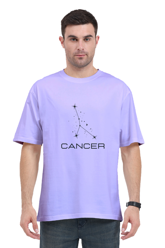 OVERSIZED LIGHT COLOURED T-SHIRT: CANCER ZODIAC SIGN | Astronomy | Zodiac | WearTheCosmos