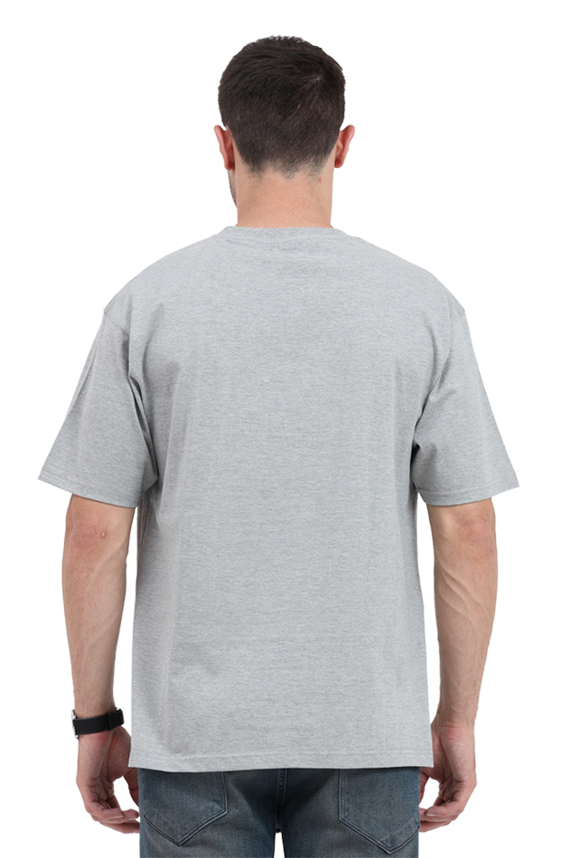 UNISEX OVERSIZED LIGHT COLOUR T-SHIRT: VOYAGER SCHEMATIC DESIGN