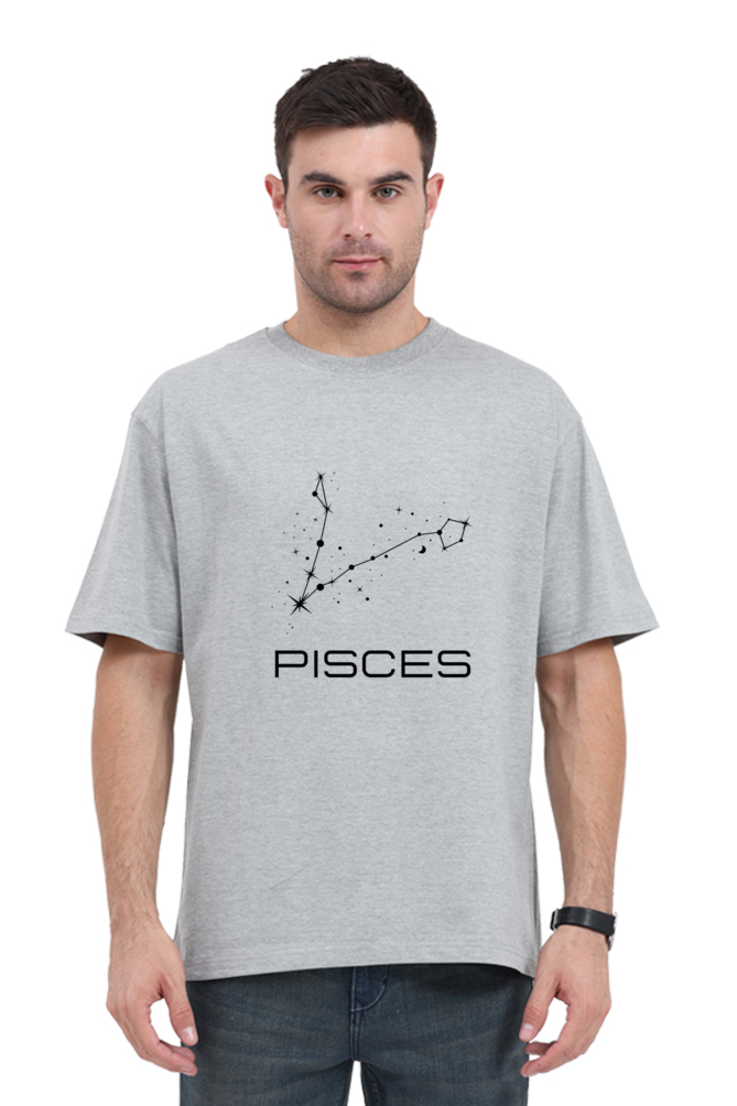 OVERSIZED LIGHT COLOUR T-SHIRT: PISCES ZODIAC SIGN | Astronomy | Zodiac | WearTheCosmos
