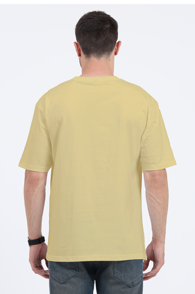 UNISEX OVERSIZED LIGHT COLOUR T-SHIRT: VOYAGER SCHEMATIC DESIGN