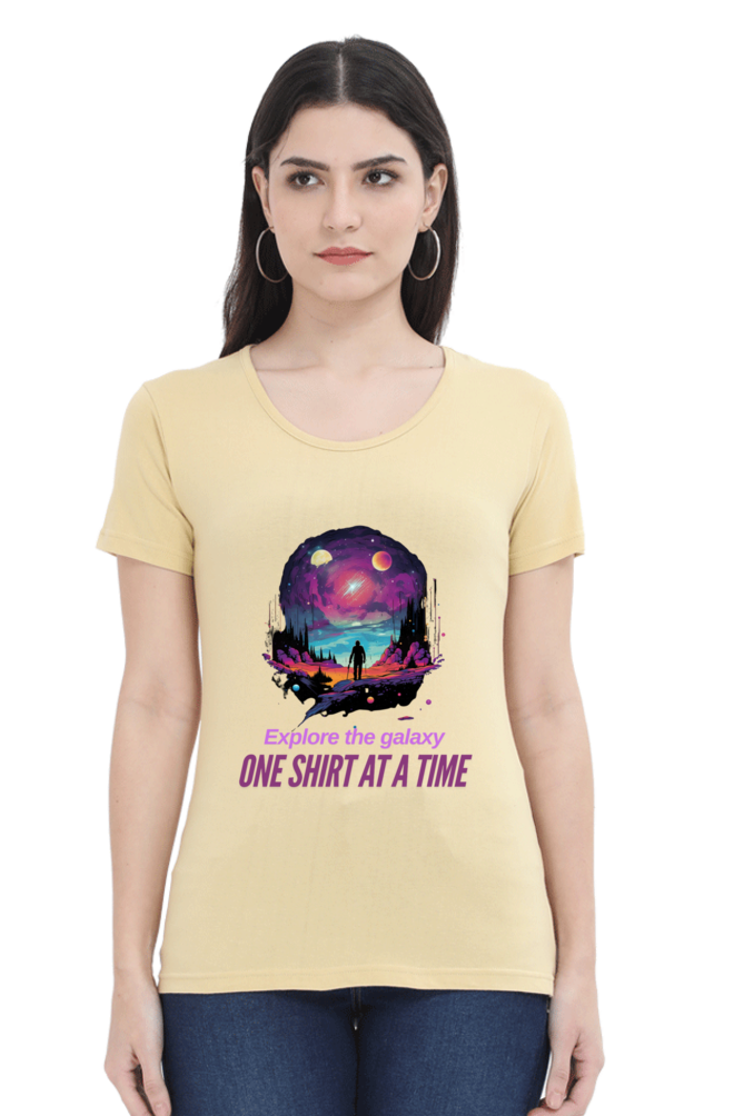EXPLORE THE GALAXY WOMEN ROUND NECK T-SHIRT
