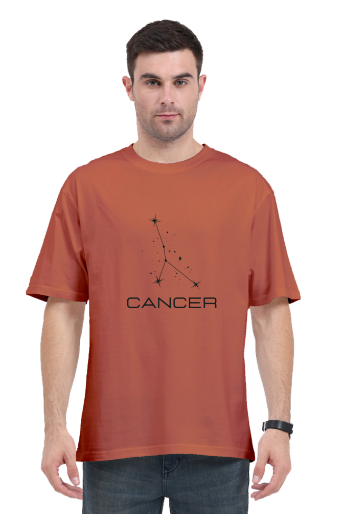 OVERSIZED LIGHT COLOURED T-SHIRT: CANCER ZODIAC SIGN | Astronomy | Zodiac | WearTheCosmos