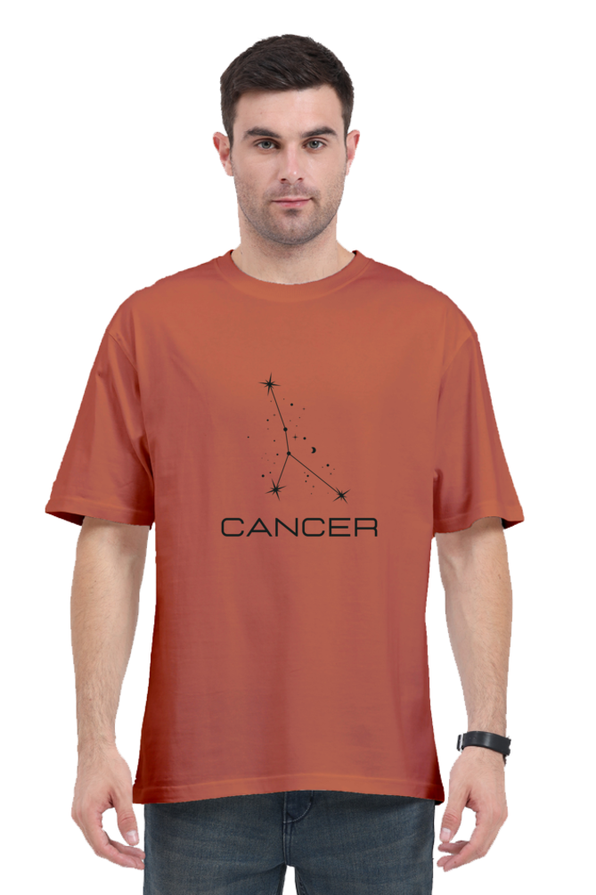 OVERSIZED LIGHT COLOURED T-SHIRT: CANCER ZODIAC SIGN | Astronomy | Zodiac | WearTheCosmos