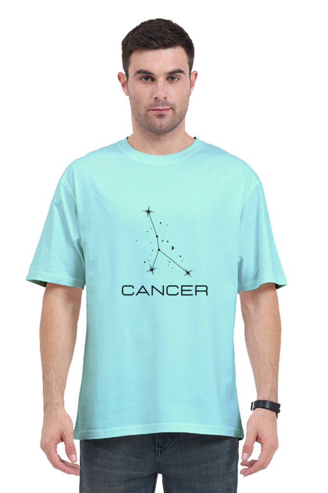 OVERSIZED LIGHT COLOURED T-SHIRT: CANCER ZODIAC SIGN | Astronomy | Zodiac | WearTheCosmos