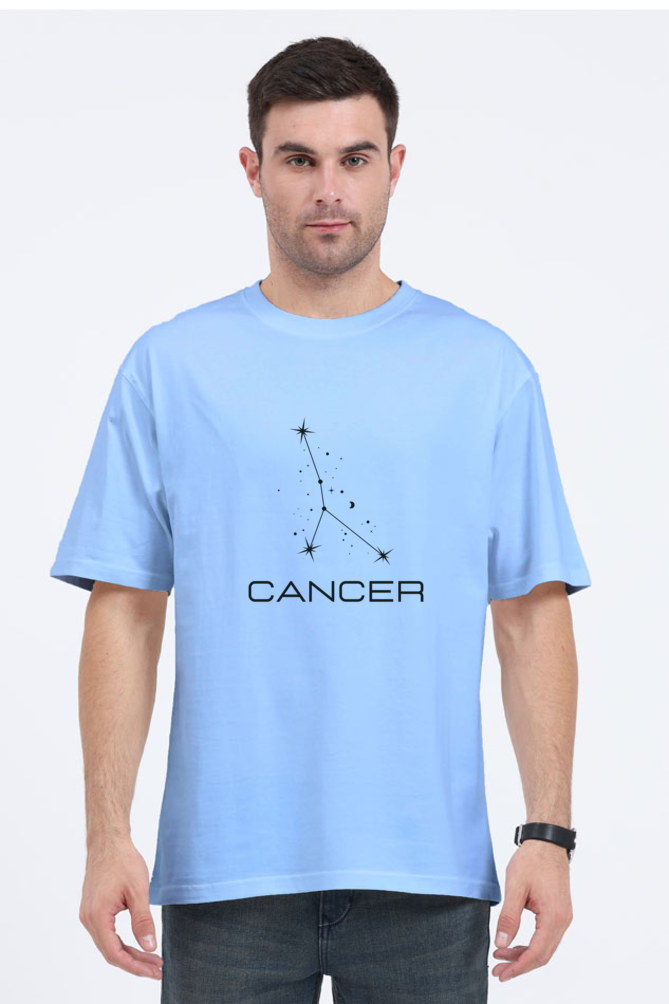 OVERSIZED LIGHT COLOURED T-SHIRT: CANCER ZODIAC SIGN | Astronomy | Zodiac | WearTheCosmos