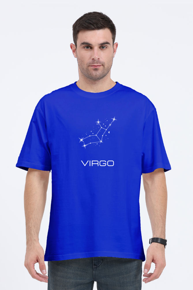 UNISEX OVERSIZED DARK COLOURED T-SHIRT: VIRGO ZODIAC SIGN