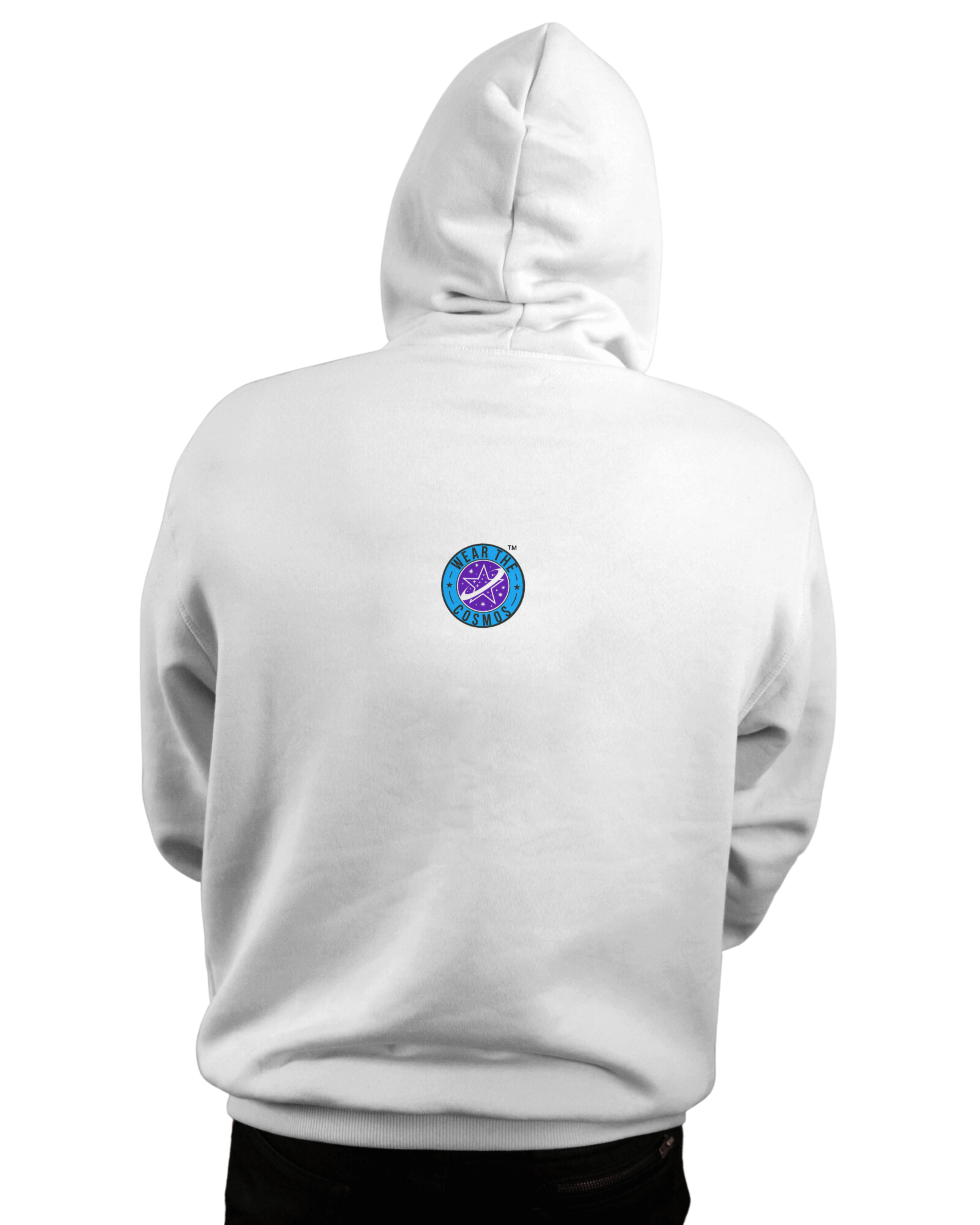 UNISEX WHITE ROCKETS HOODIE – SPACE EXPLORATION DESIGN
