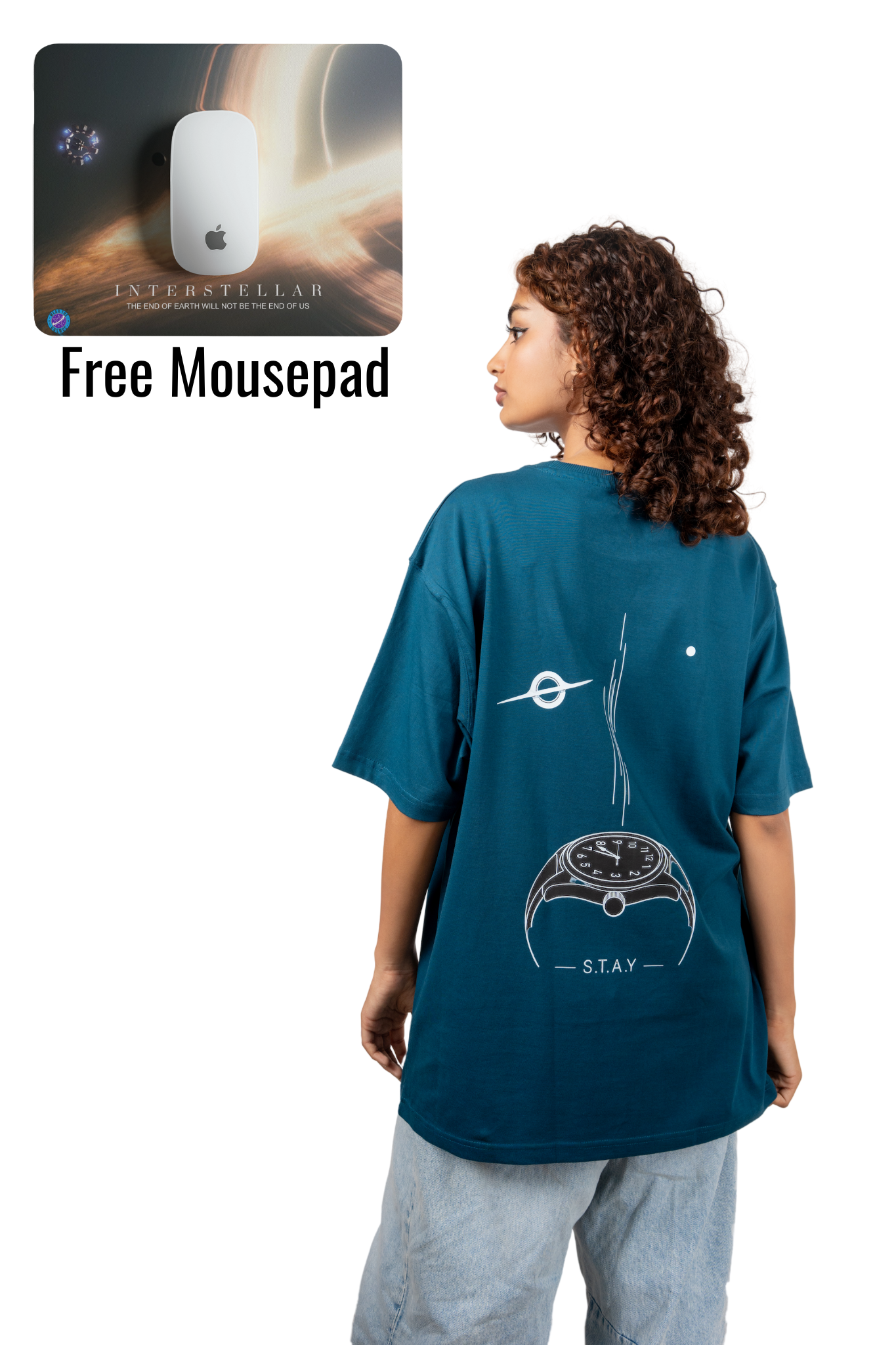 Interstellar Bundle - STAY OVERSIZED T-SHIRT with FREE MOUSE PAD | Astronomy | WearTheCosmos