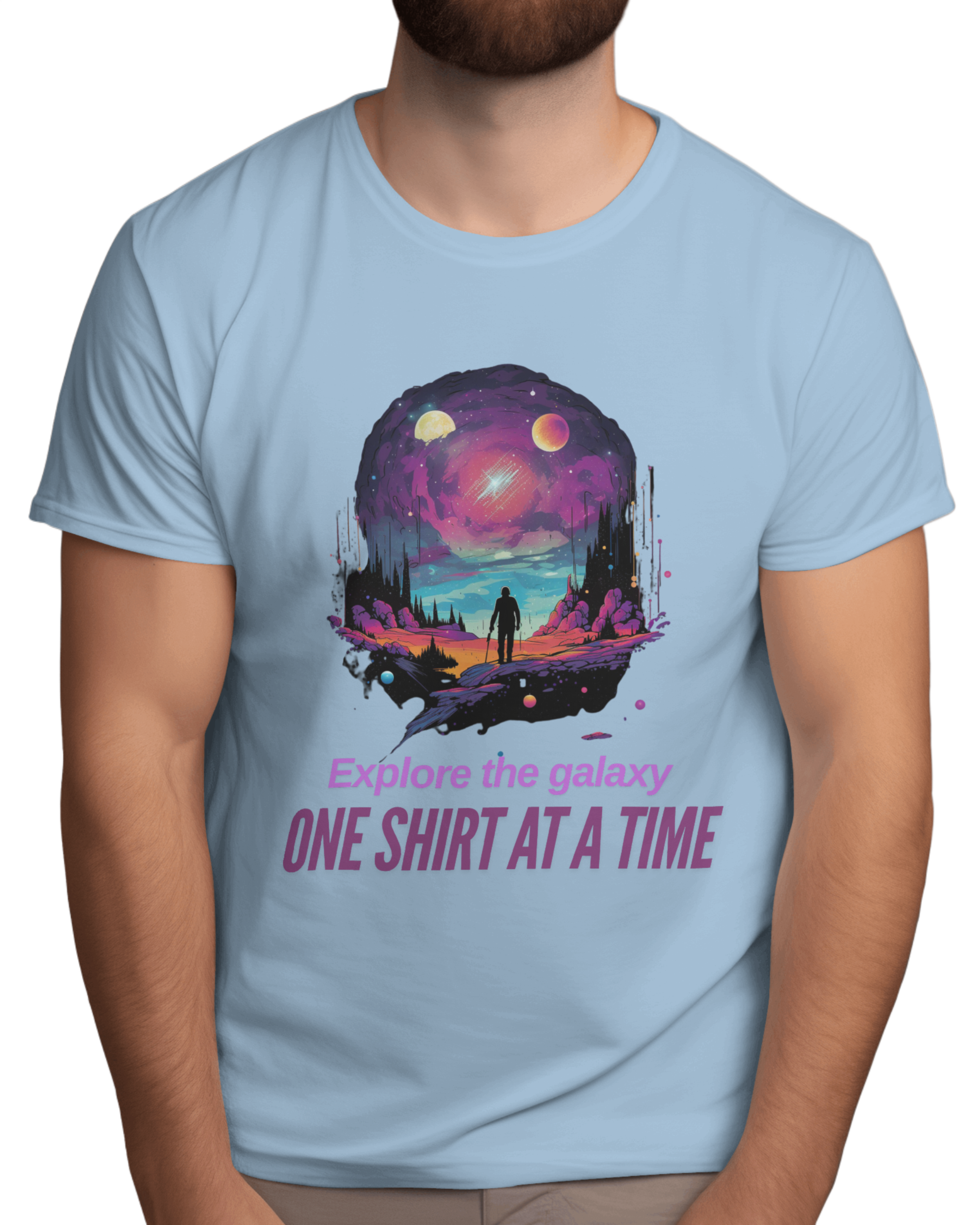 EXPLORE THE GALAXY MEN ROUND NECK T-SHIRT