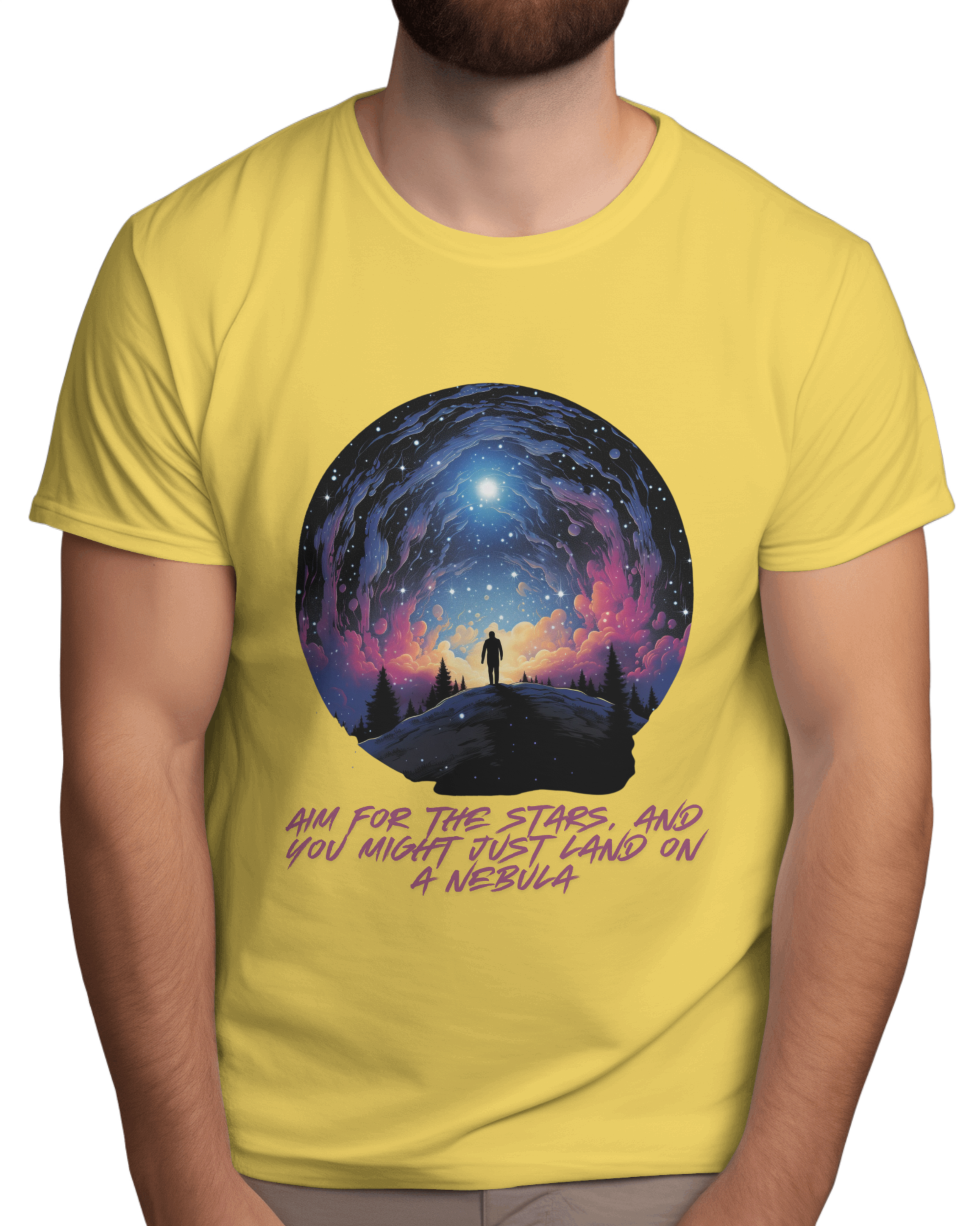 AIM FOR THE STARS MEN ROUND NECK T-SHIRT