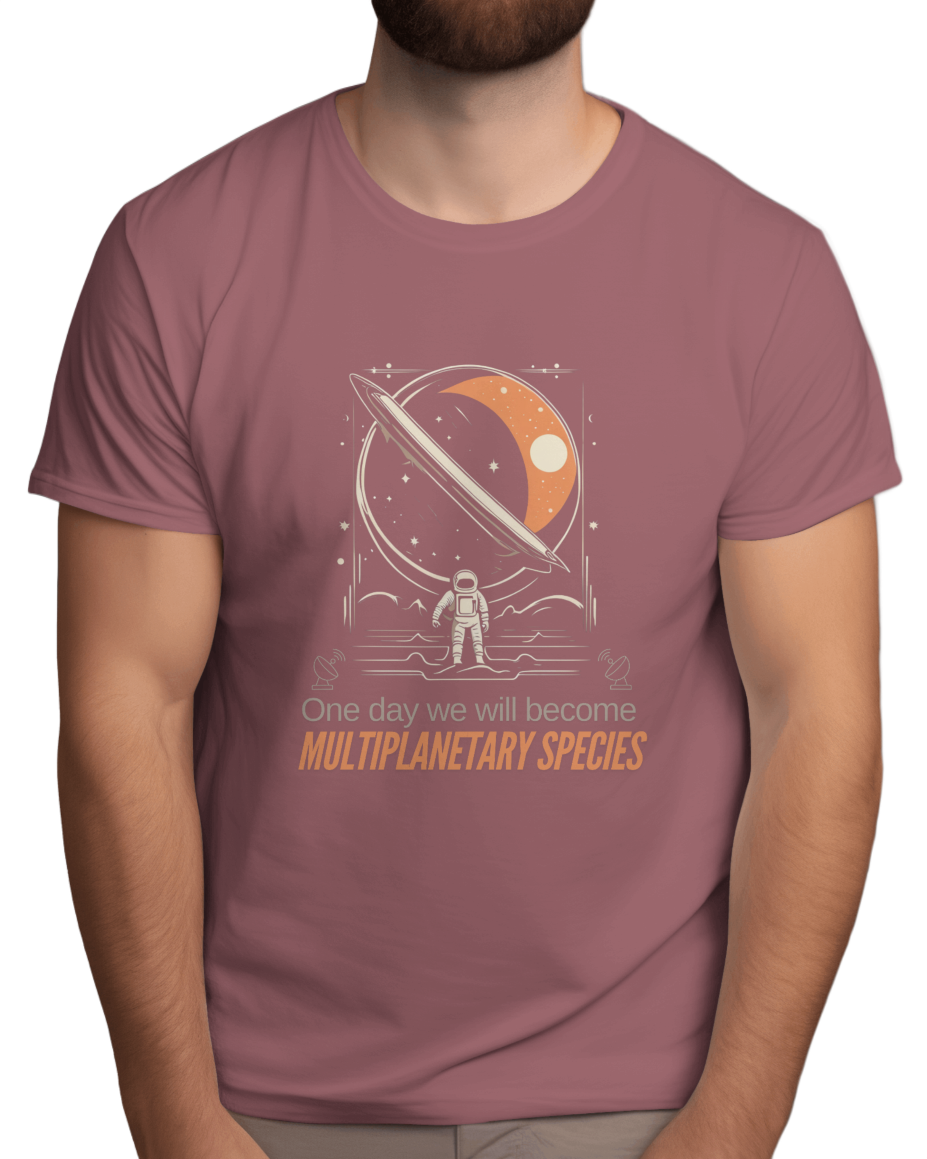 MULTI PLANETARY SPECIES MEN ROUND NECK T-SHIRT