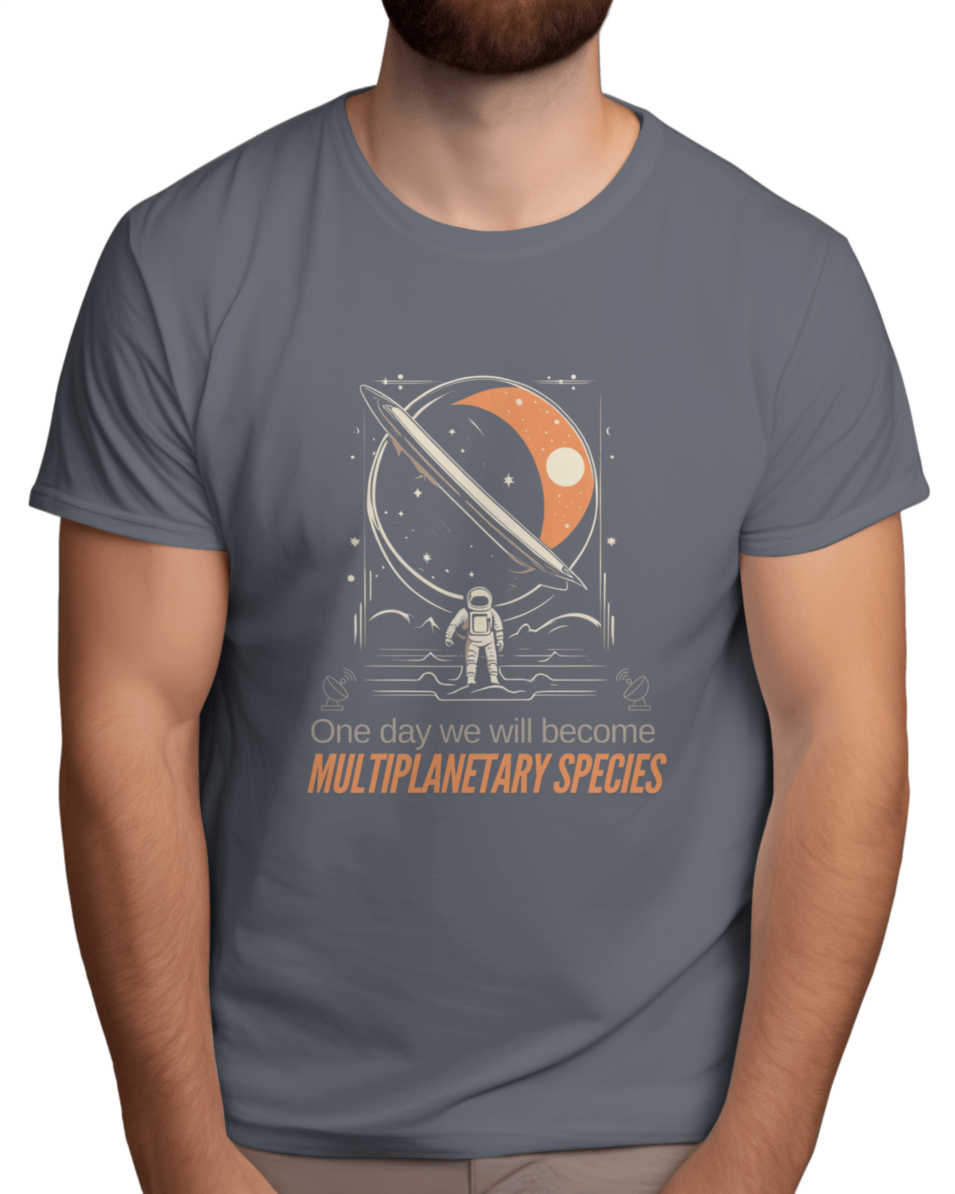 MULTI PLANETARY SPECIES MEN ROUND NECK T-SHIRT