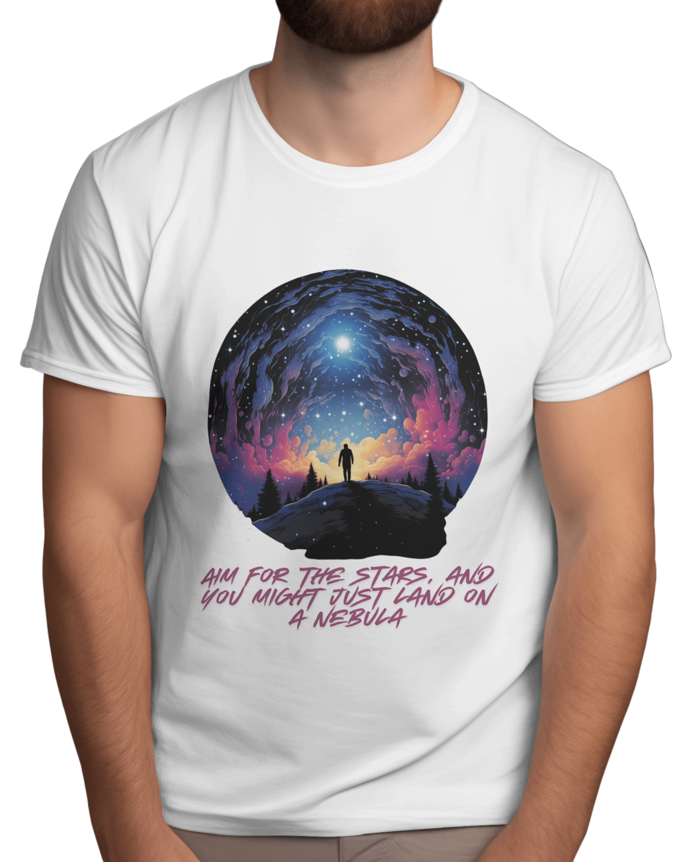AIM FOR THE STARS MEN ROUND NECK T-SHIRT