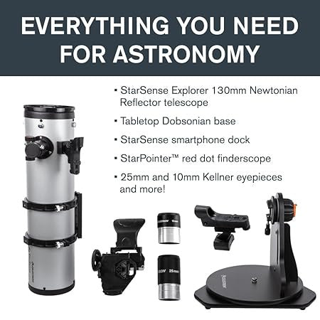 CELESTRON STARSENSE EXPLORER 130MM TABLE TOP DOBSONIAN TELESCOPE 22481