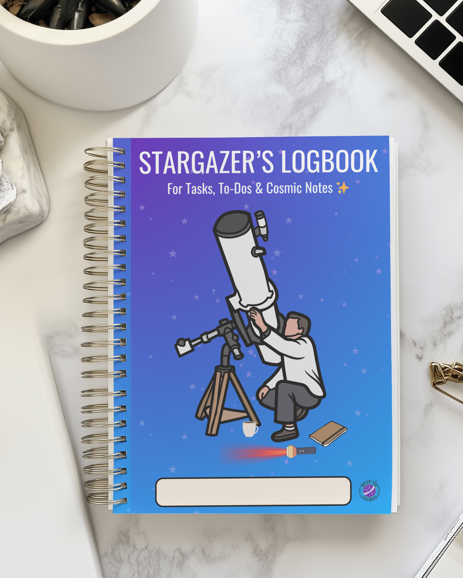 STARGAZER'S LOGBOOK - SPIRAL BOUND 120 PAGES | Astronomy | Galaxy | WearTheCosmos