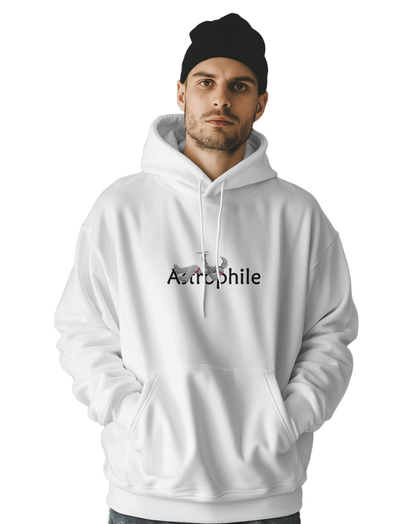 WHITE ASTROPHILE HOODIE – ASTRONAUT DESIGN | Astronomy | Space | WearTheCosmos